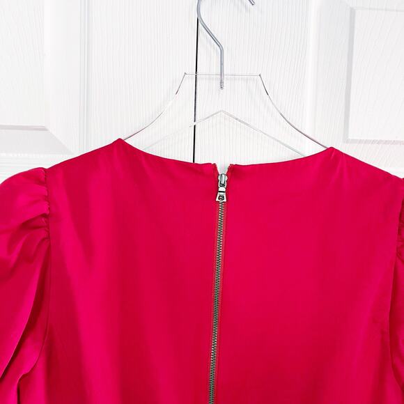 Alice + Olivia Ann Red Ruffled Mini Dress - Picture 7 of 8